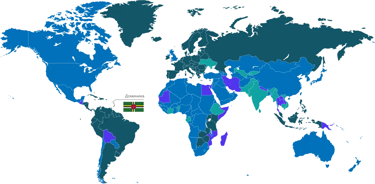 карта Доминики