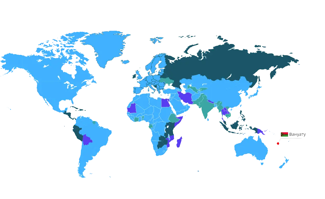 карта Вануату